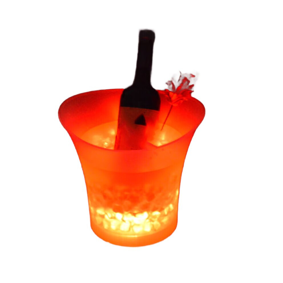 Illuminated Champagne Bucket, Led Ice Bucket, Bar, Champagne Crate, Beer Waterproof Plastic Led Ice Bucket Red 6132468379740