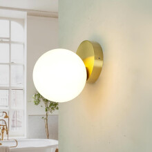 Bathroom Wall Light IP44 Metal Glass Ball Shade G9 Light Source Adjustable Indoor Mirror Lamp for Modern Bathrooms