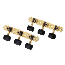 AOS-020B3P 1 Paire de Chevilles D'Accordage pour Cordes de Guitare Classique Plaquées Or à 3 Machines