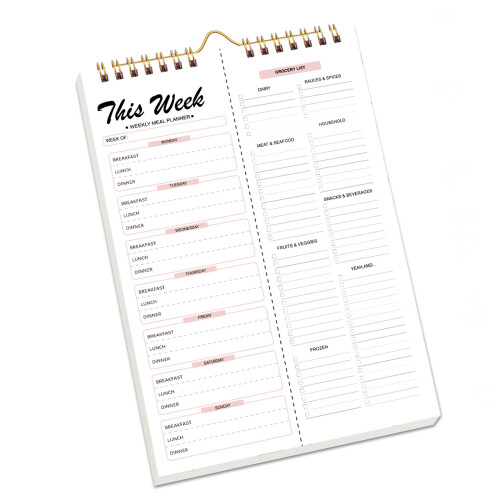 Tear Resistant Weekly Diet Organizers Notebook Reusable-No. 3
