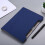 Business Leather Journal 192 Pages Wide Lined Refillable-Blue 6