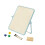 Double Sided Magnetic Whiteboard with-Rectangular pink blu 1