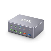 100W USB Type-C Desktop Phone Charger PD Fast Charger Power Adapter for Tablet Laptop Travel for  EU Plug