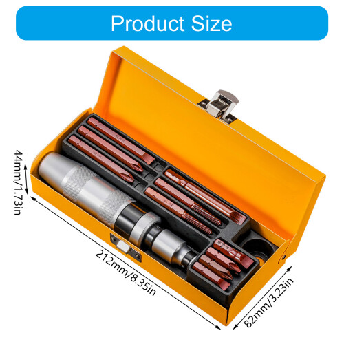 12pcs Manual Impact Driver Bit Set for Dismantling Rusty Screws 2