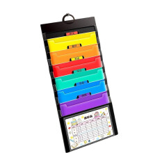 6 Pocket Folding File Bag Letter Size Document Organiser for