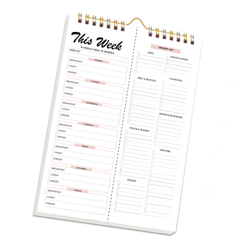 Tear Resistant Weekly Diet Organizers Meal Notebook-No. 3