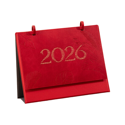 2026 Creatieve Mini Bureaukalender Decoratie Briefpapier-Rood