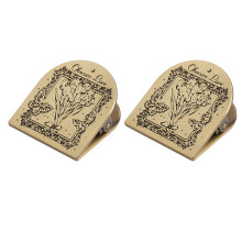 2Pcs Antique Note Clip Document Clamp For Notebook Journal-A