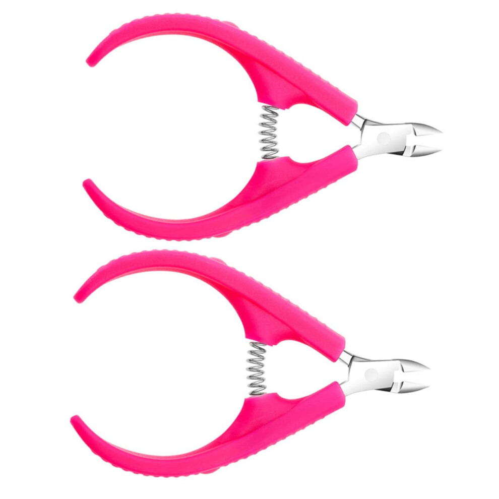 2pcs Professional Stainless Steel Cuticle Nipper with Precision Cutting Edge and Ergonomic Grip for Salon or Home Manicure