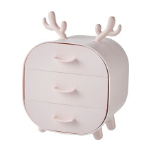 Desktop Organizer Storage Box Multi Compartment Durability-pink