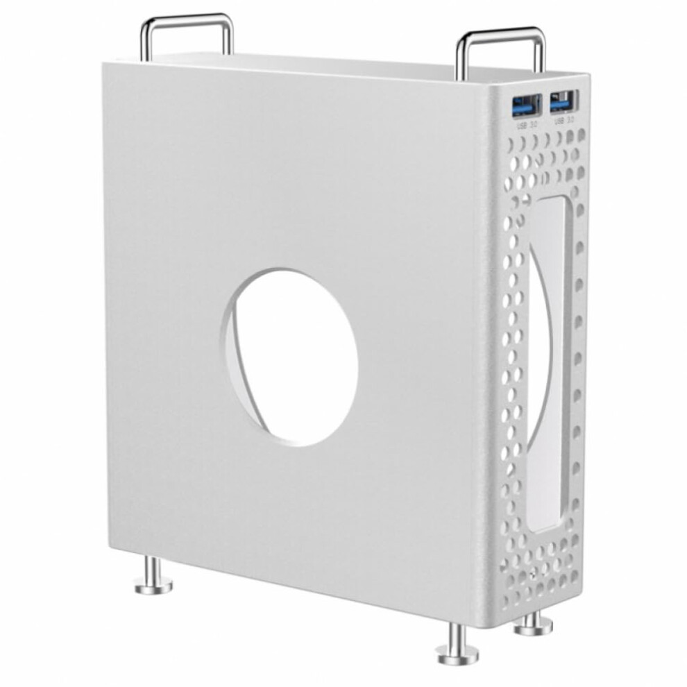 Computer Chassis For Mac Mini M4/M4 Pro Aluminum Vertical Case, Protective Bracket, Storage Stand Silver 9001264977993