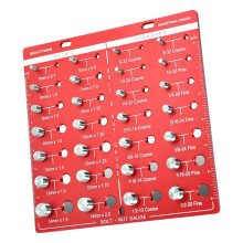 Multiuse Nut and Bolt Thread Checker 28-New 28 hole red
