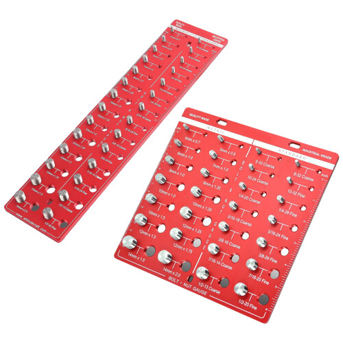 Multiuse Nut and Bolt Thread Checker 28-New 28 hole red 1