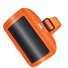 Clear PVC Arm Card Holder Adjustable Elastic Strap-orange color