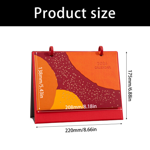 2026 Daily Schedule Planner Home Office Decors Desk-Red 2