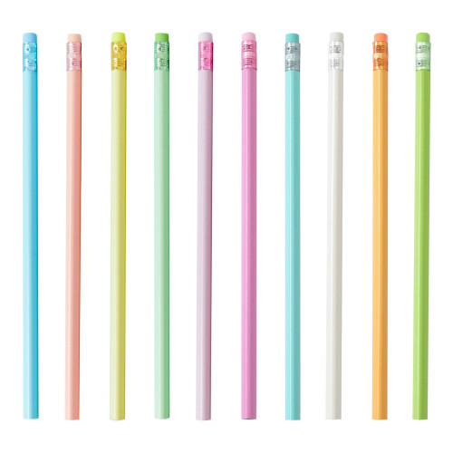 30 Pcs Drawing Pencils With Eraser Triangle Pencils-Pink 1