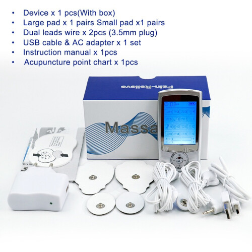 TENS-Gerät EMS-Muskelstimulator mit 16 Massagemodi Silver 2