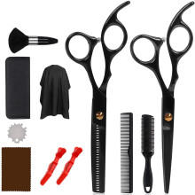 Friseurset mit Schere, Kämmen, Spangen, Umhang 11 Teile