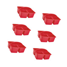 6Pcs Storage Basket With Handle 3 Section Art Supplies Organiser