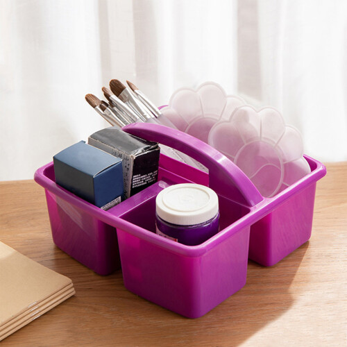 6Pcs Storage Basket With Handle 3 Section Art Supplies Organiser 2