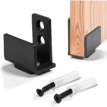 Sliding Barn Door Bottom Guide, Premium Carbon Steel Construction for Sturdy & Durable Performance, Easy Installation Wall Mount System for Clean