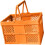 Folding Storage Crate Collapsible Crate For Storage Orange SpaceSaving Home Organization 5
