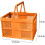 Folding Storage Crate Collapsible Crate For Storage Orange SpaceSaving Home Organization 4