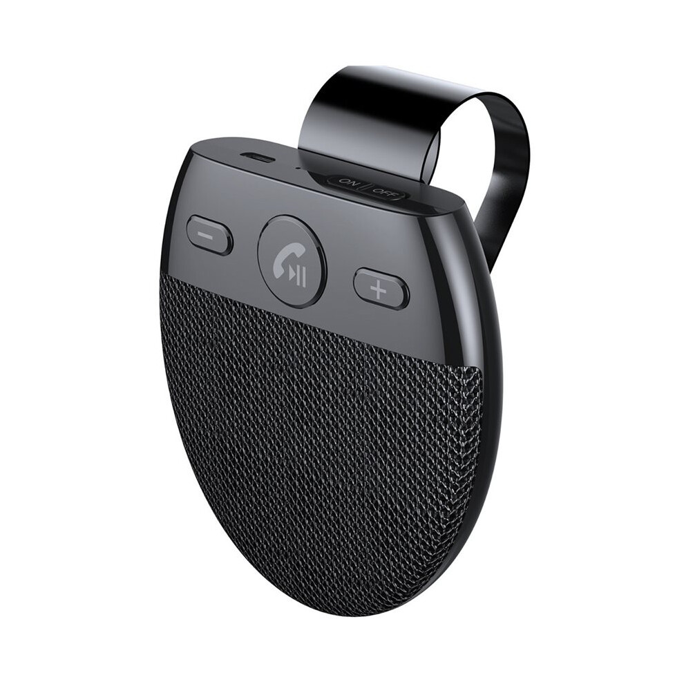 Bluetooth 5.0 Car Speakerphone Kit - Wireless Handsfree Sun Visor Music Player With Mic, Noise Reduction 4711888401815