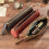 Leather Pencil Case Light Weight Fountain Pen Storage Bag-brown 6