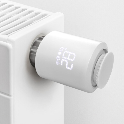Intelligent TRV Valve, Mobile App Control for Remote Management, Energy-saving Programmable Function Ensures Cost-effective Heating, Voice Control Com 1