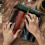 Leather Pencil Case Light Weight Fountain Pen Storage Bag-brown 7