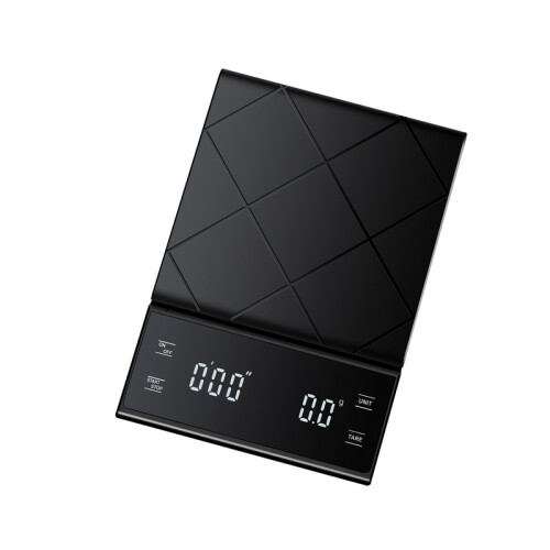 5 kg/0,1 g Kaffeewaage mit Timer, USB-Aufladung Black 1