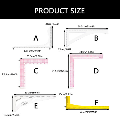 Sewing Rule  90 Degree Rule  Multifunction  Craft Rule -5808 1