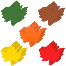 60 Fall Thanksgiving Cards Maple Leaf Patterned Paper for