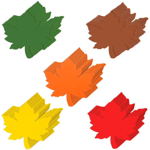 60 Fall Thanksgiving Cards Maple Leaf Patterned Paper for