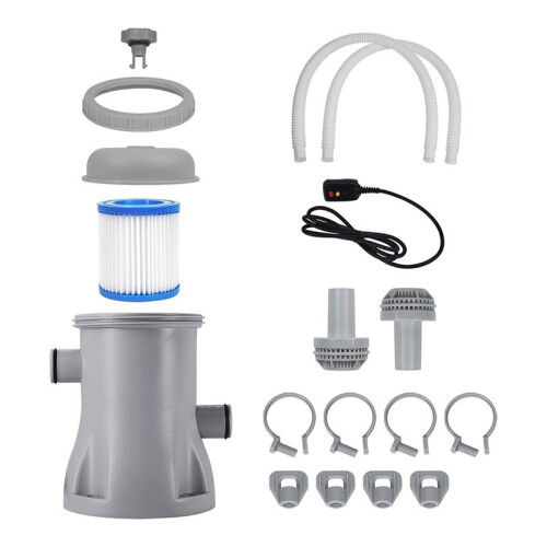 Pool Cleaner Circulation Filter Pump 330 GPH Filter Swimming Pool Filter Pump for Aerated Pool Pumps UK Plug