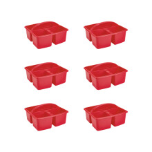 6Pcs Stackable Storage Basket With Handle Art Supplies Organiser
