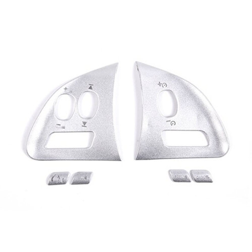 Interior Covers Steering Wheel Buttons Stickers for  XF 2012 - 2015 Car Accessories Silver