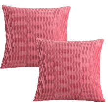 Striped Velvet Corduroy Pillow Covers, Ultra Soft Velvet 2Pcs Decorative Throw Pillow For Farmhouse Style Living Room