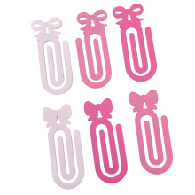6Pcs Acrylic Paper Clip Bookmarks Book Page Holder Clip Document