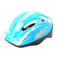 Kids Bicycle Training Wheels Stabilizer Kit for 12-20 Inch Single Speed Bikes with Light Blue Riding Helmet