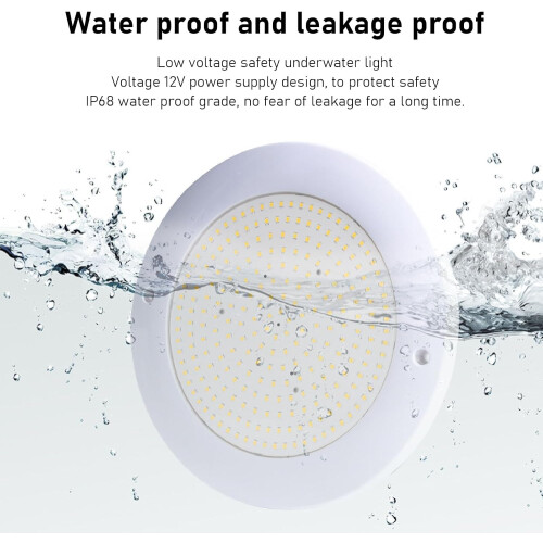 Submersible Light IP68 LeakProof ExplosionProof 12V Brightness ErosionResistant RGB Pool Light White 2