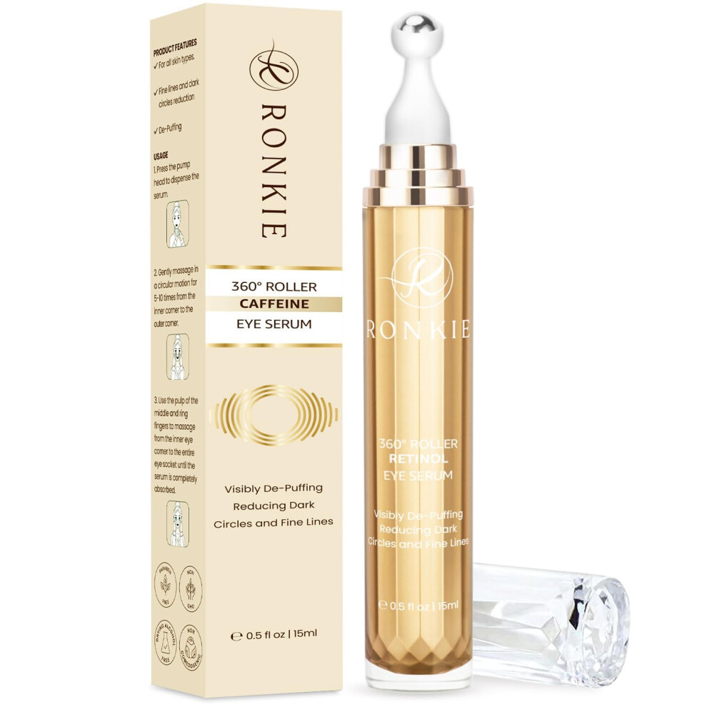Cream/Dark Under Eye With Caffeine And Retinol Stick For Circles, Puffiness, Fine Lines, Antiaging