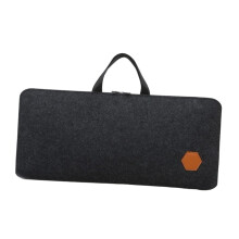 PC Keyboard Storage Case Felt Keyboard Bag With Zipper Protective Carrying Sleeve For Mobile Office Gaming Black