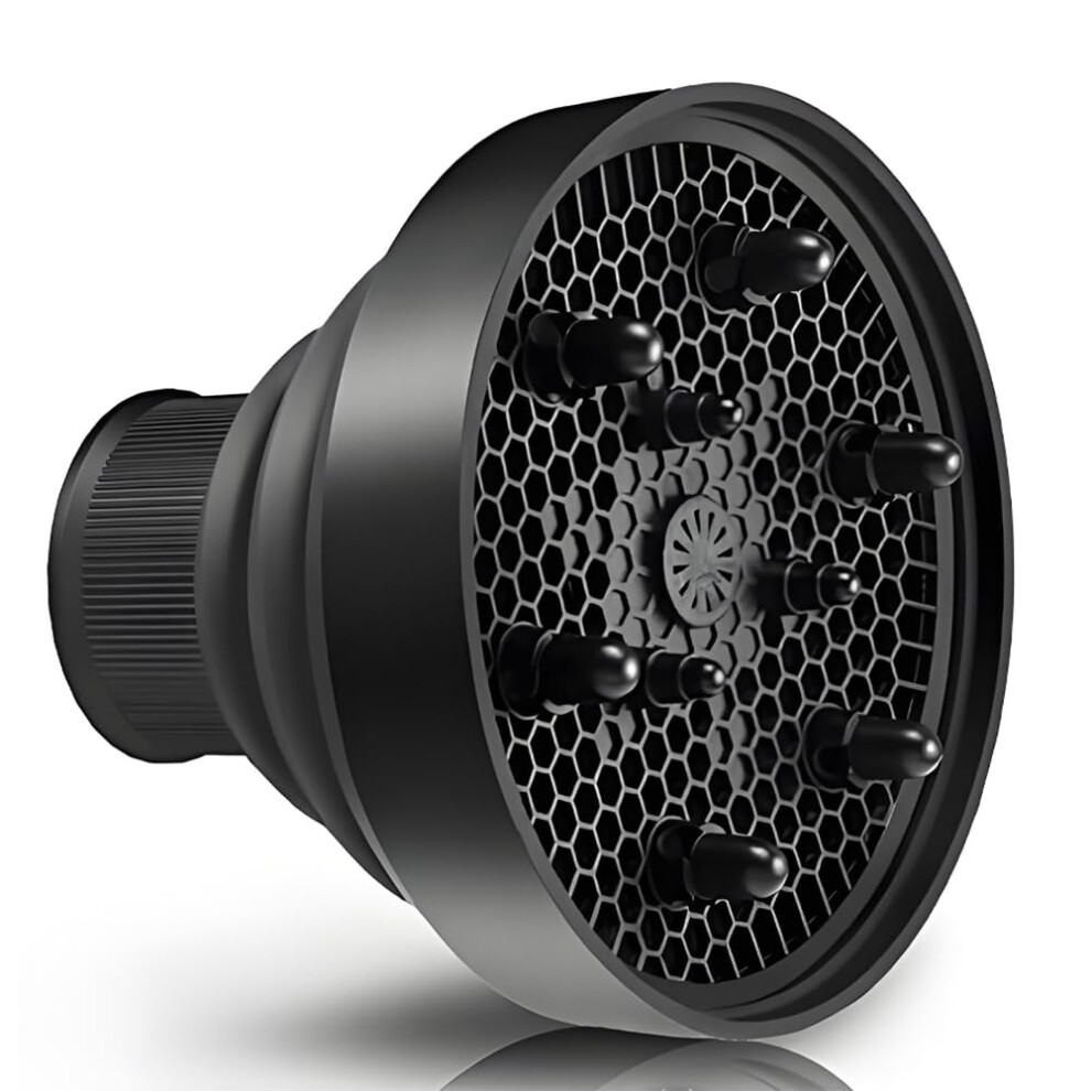 Collapsible Silicone Hair Dryer Diffuser Attachment for Curly Hair with Heat Damage Protection