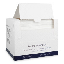 Disposable Face Towels 50 Pack Ultra Soft Lint Facial Cleansing Cloths Biodegradable Eco Box