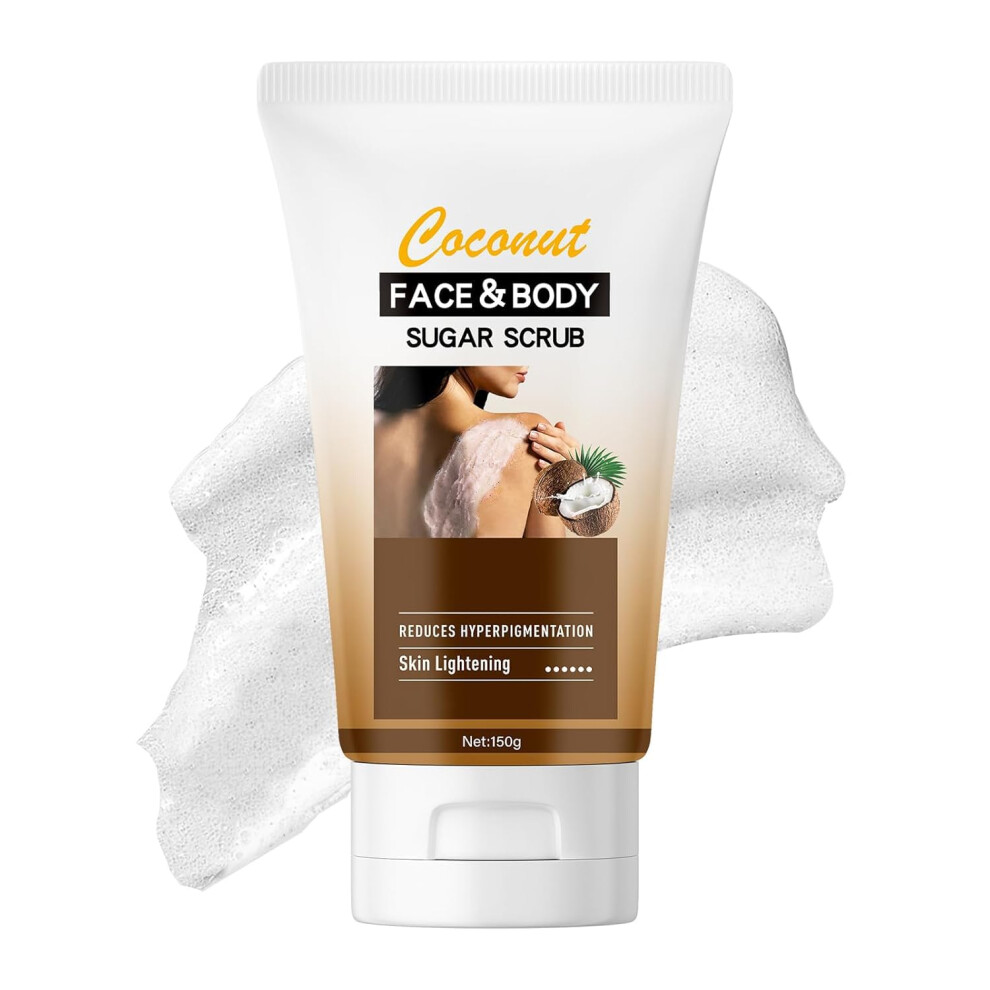 Body Scrub with Glycolic Acid, Exfoliating for Smooth Skin, Gentle for Face and Body, Vegan Formula
