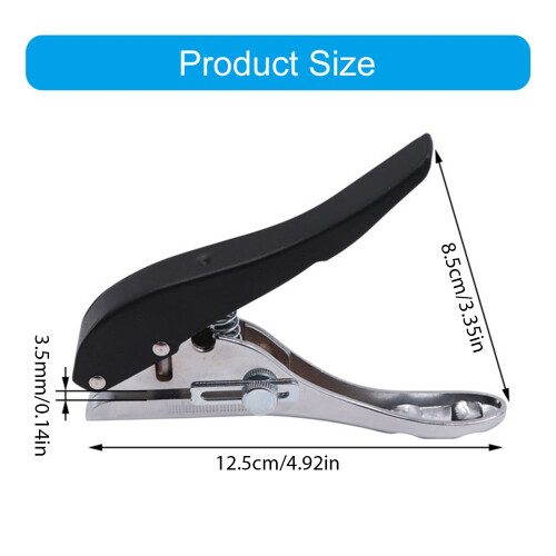 10mm Hole Card Punching Tool Manual Edges Band Puncher-Black 1