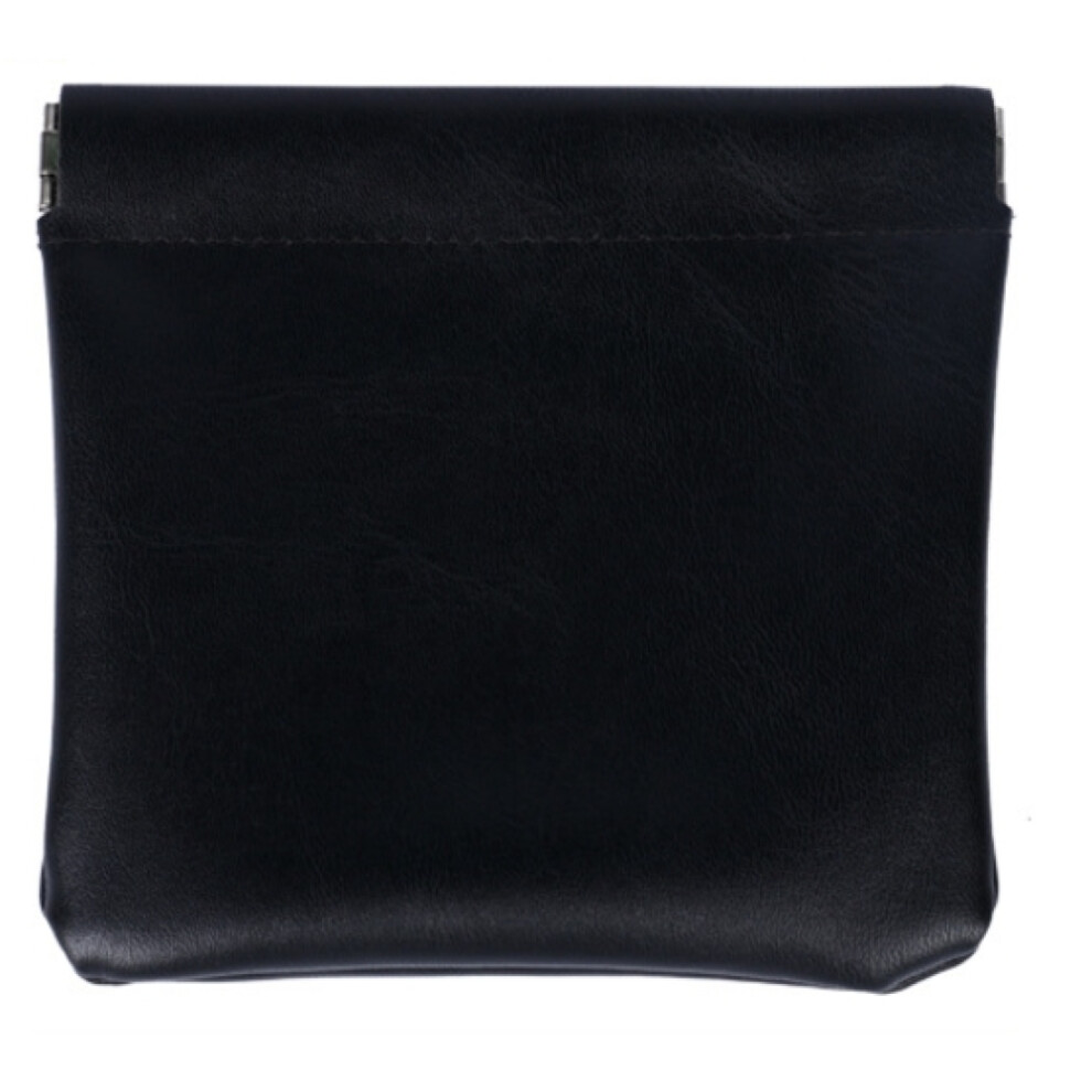 Squeeze Coin Purse for Everyday Carry, Genuine Leather Coin Pouch with Snap Closure, Durable Stitching and Leather Lining, Secure Closure Design for S