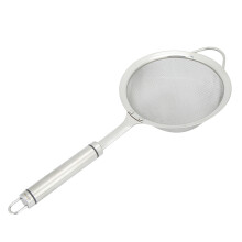 Lebensmittelechter Edelstahl 304, feinmaschige Edelstahlsiebe für professionelle Ergebnisse, ergonomischer, rutschfester Griff für sicheren Halt,